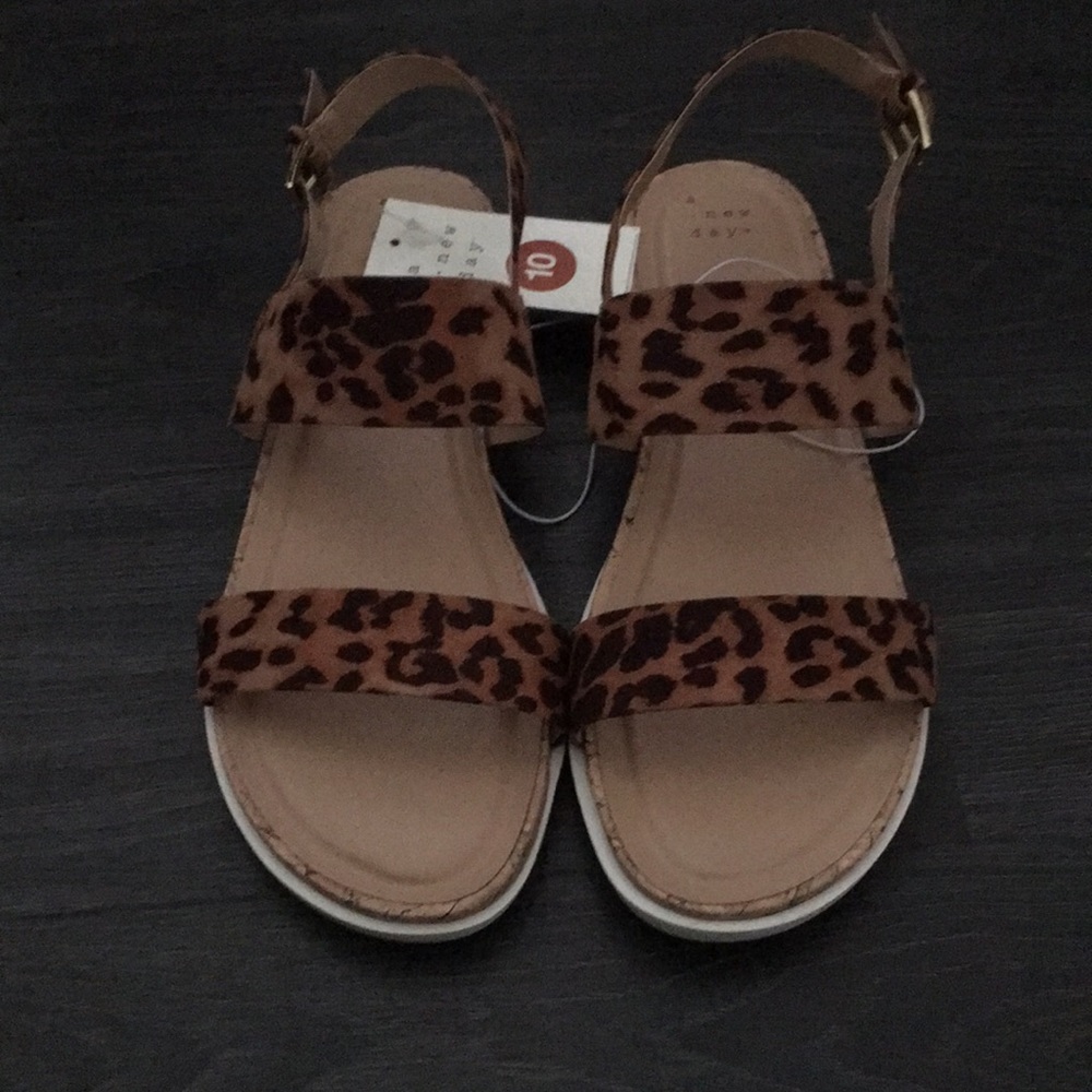 Cheetah print sandals